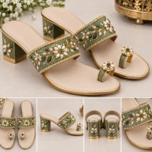 Ladies Footwear Zari Work
