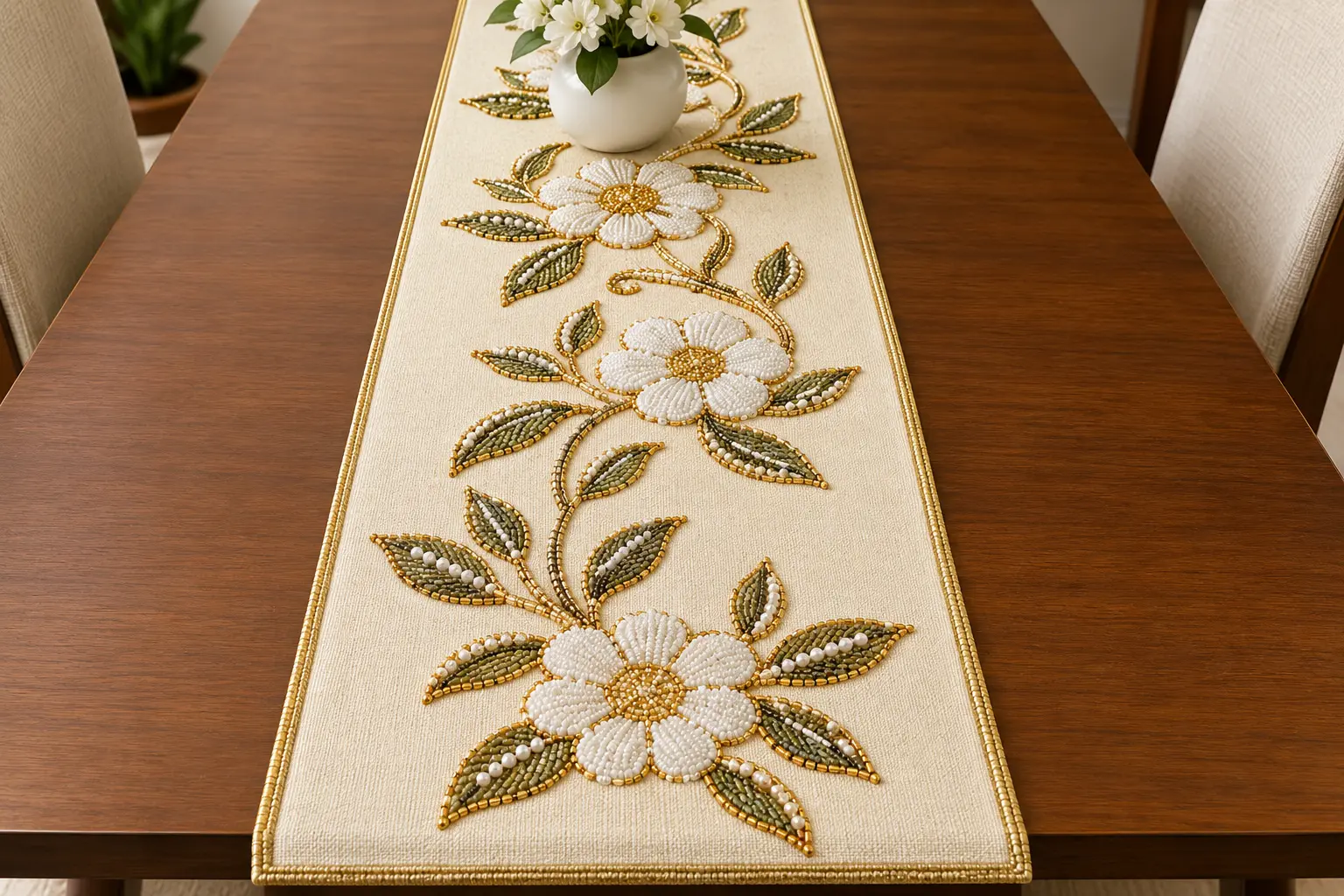 Runner Zari Hand Work