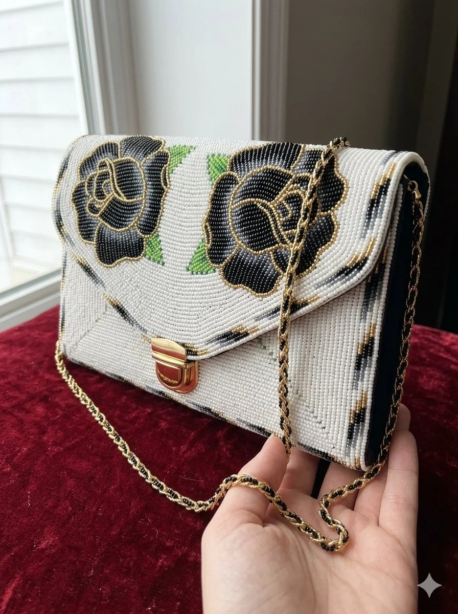 Zari hand work Ladies Purse